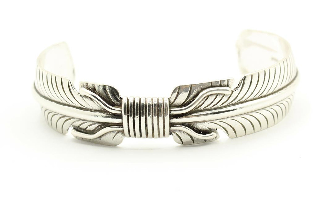 Sterling silver feather bracelet – Jessie Western